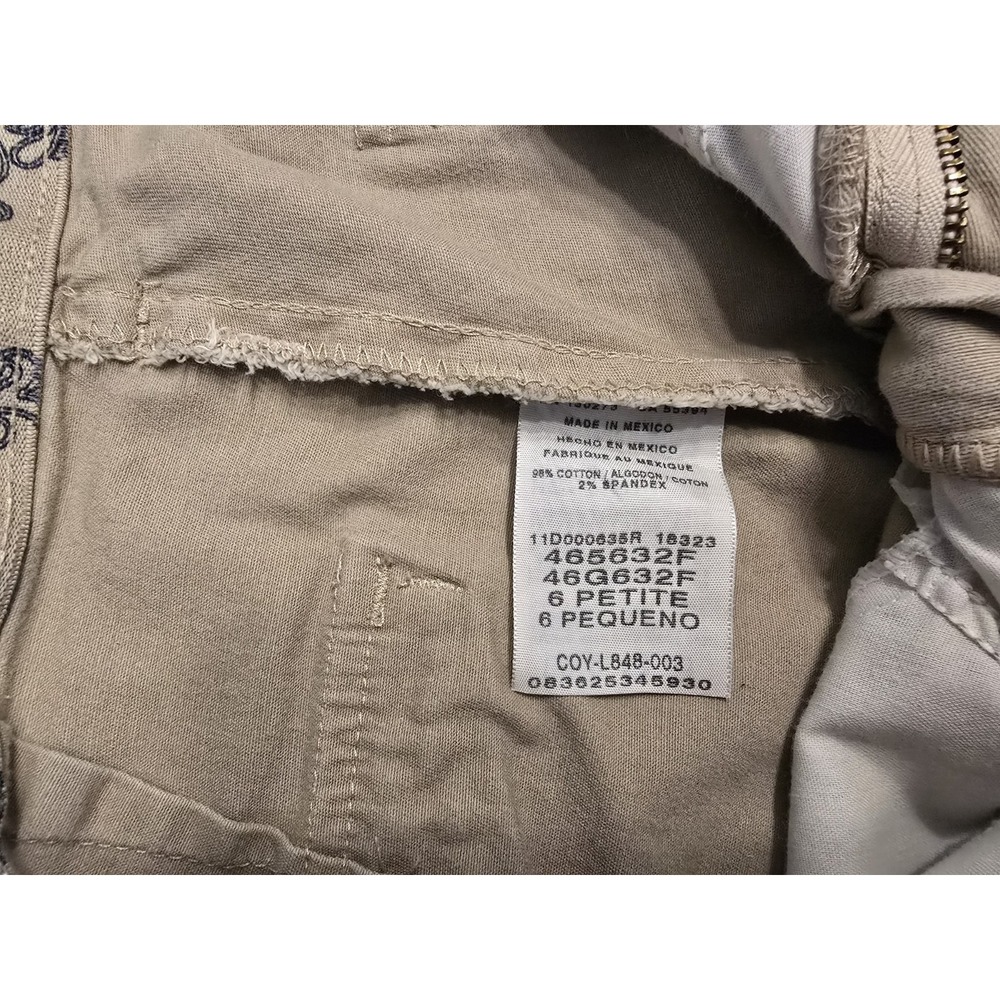 Lee Comfort Waistband Stretch Khaki Beige Pants Size 6P Straight - Picture 3 of 7